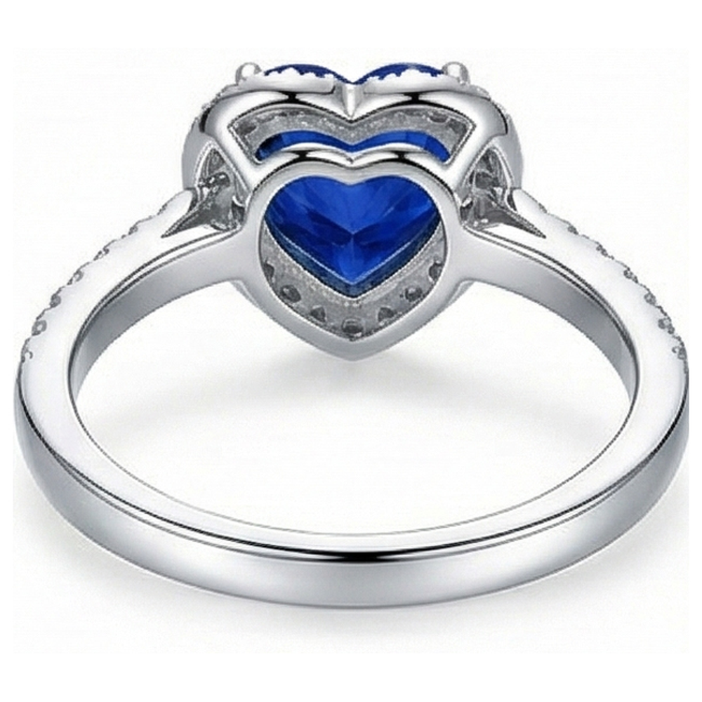 vero round diamante 4carati anello su bianco