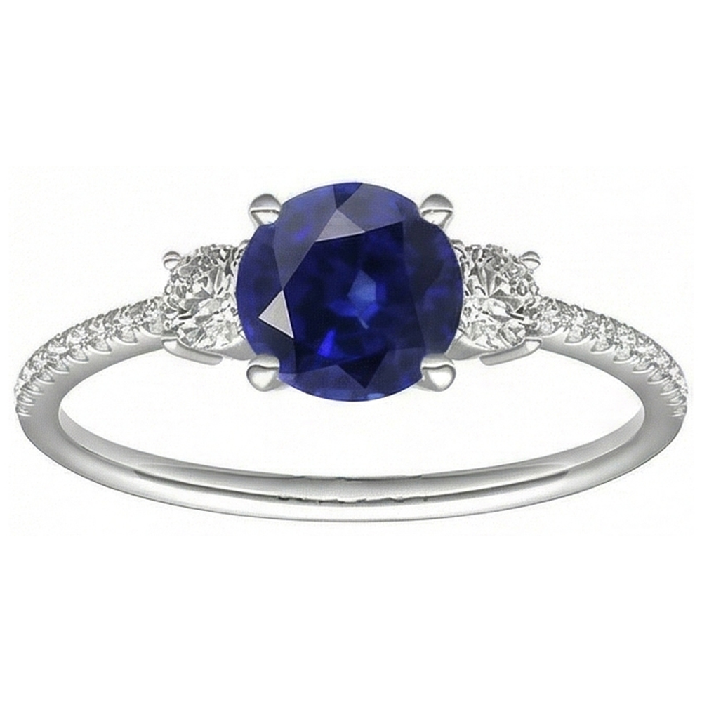 vero round diamante 3.50carati anello vista dall'alto