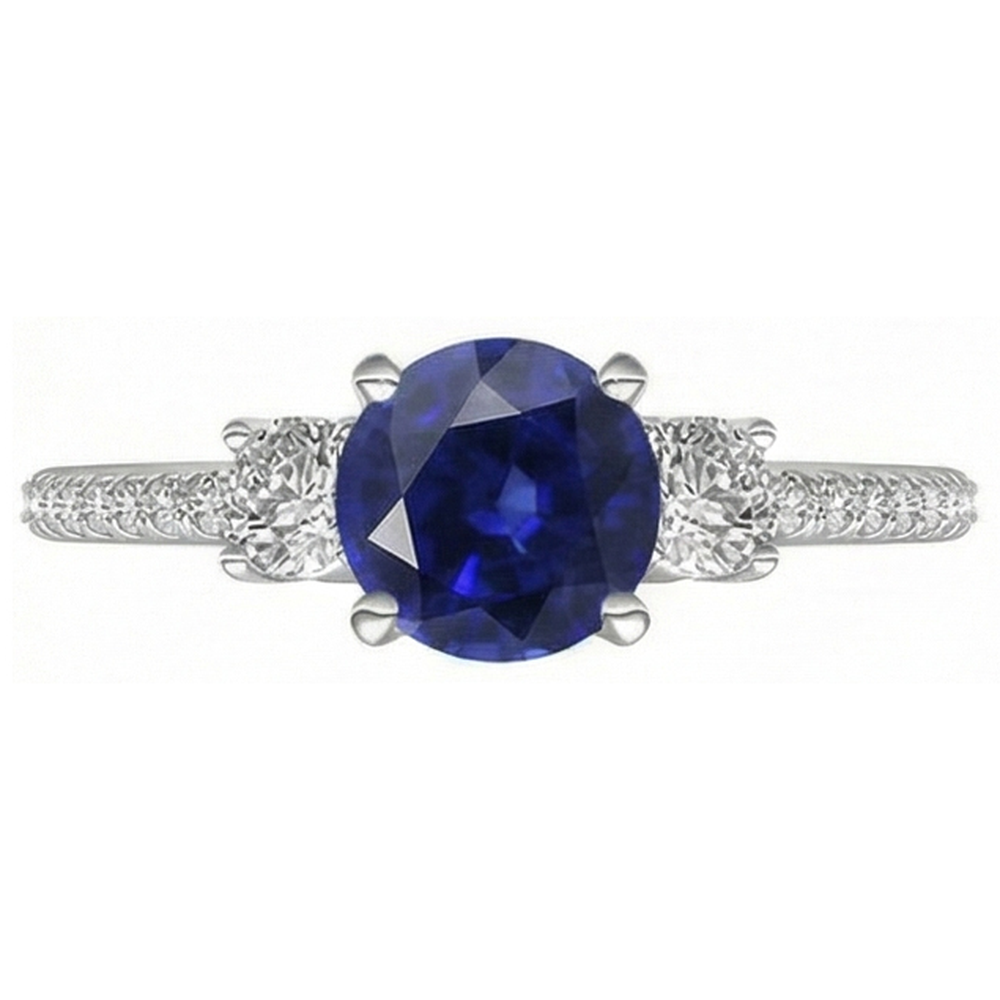 vero round diamante 3.50carati anello dettaglio ravvicinato