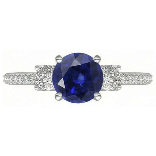 vero round diamante 3.50carati anello dettaglio ravvicinato