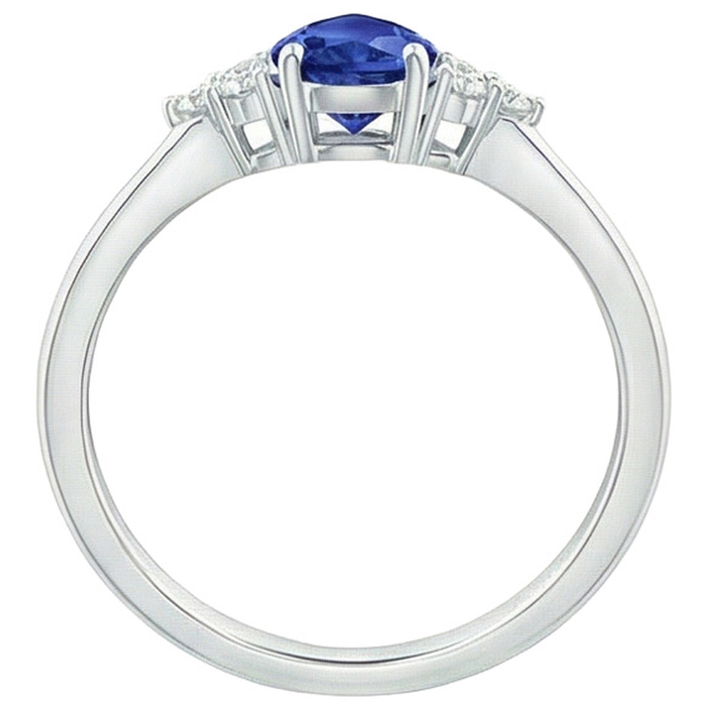 vero round diamante 3.25carati anello su bianco