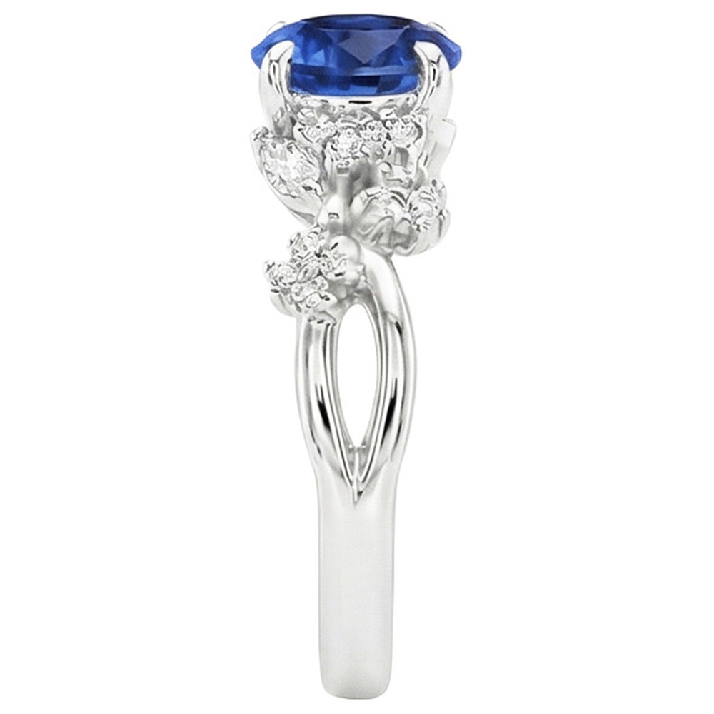 vero marquise diamante 3carati anello vista di profilo