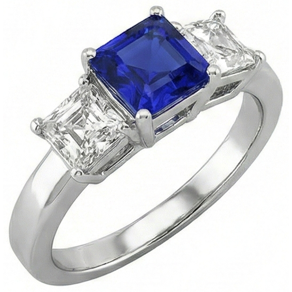 vero asscher diamante 2carati anello dettaglio ravvicinato