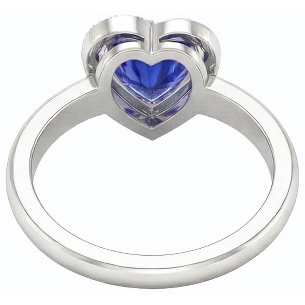 vero round diamante 2carati anello vista di profilo