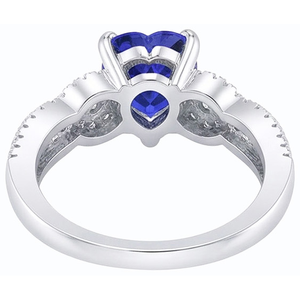 vero round diamante 3carati anello su bianco