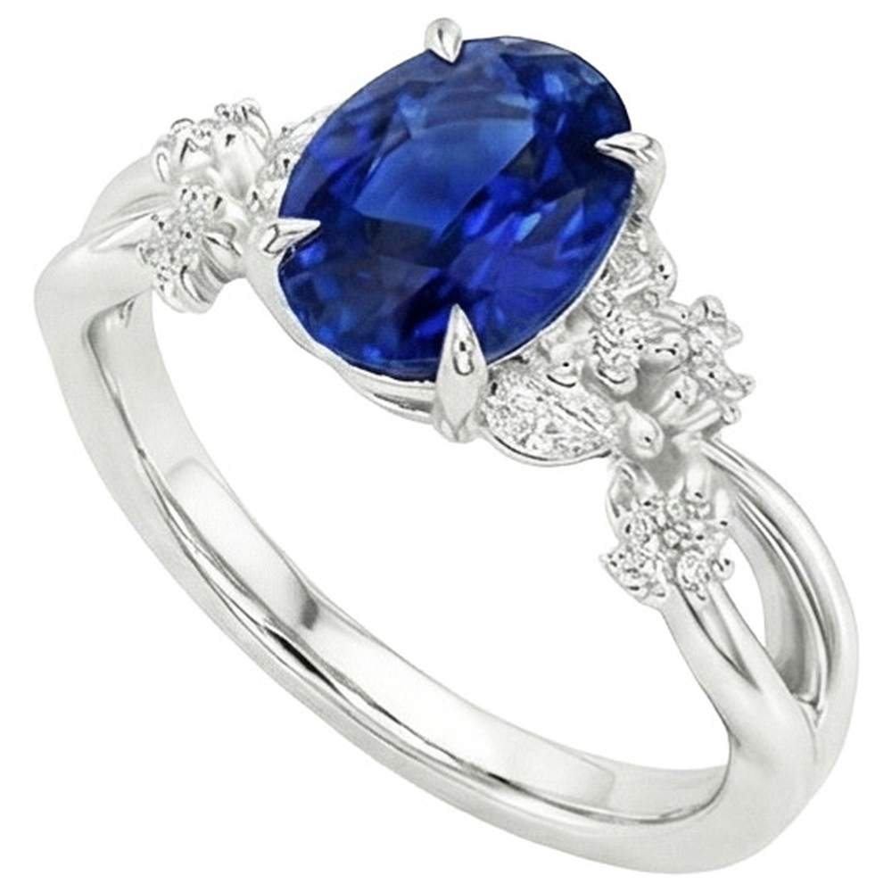 vero marquise diamante 3.50carati anello angolo laterale