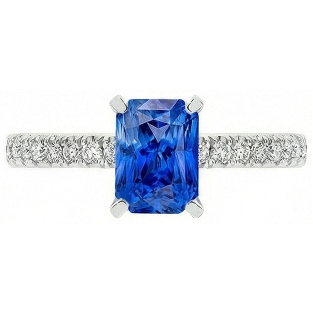 vero round diamante 3.50carati anello angolo laterale