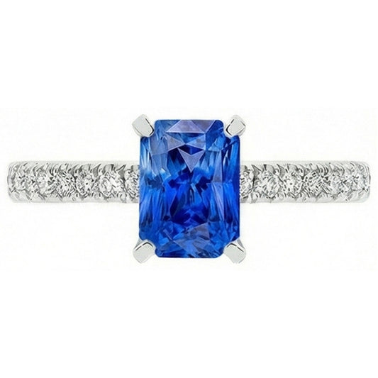 vero round diamante 3.50carati anello angolo laterale