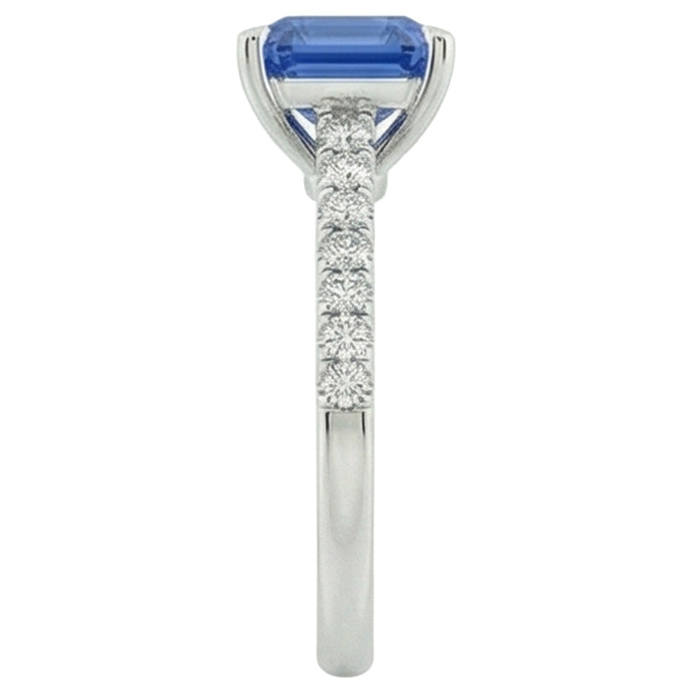 vero round diamante 3.50carati anello dettaglio ravvicinato