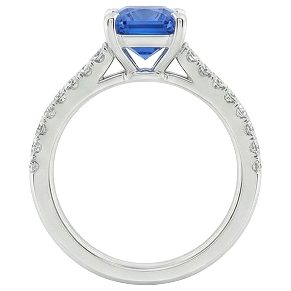 vero round diamante 3.50carati anello vista dall'alto
