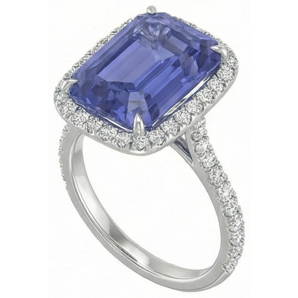 vero round diamante 4carati anello angolo laterale