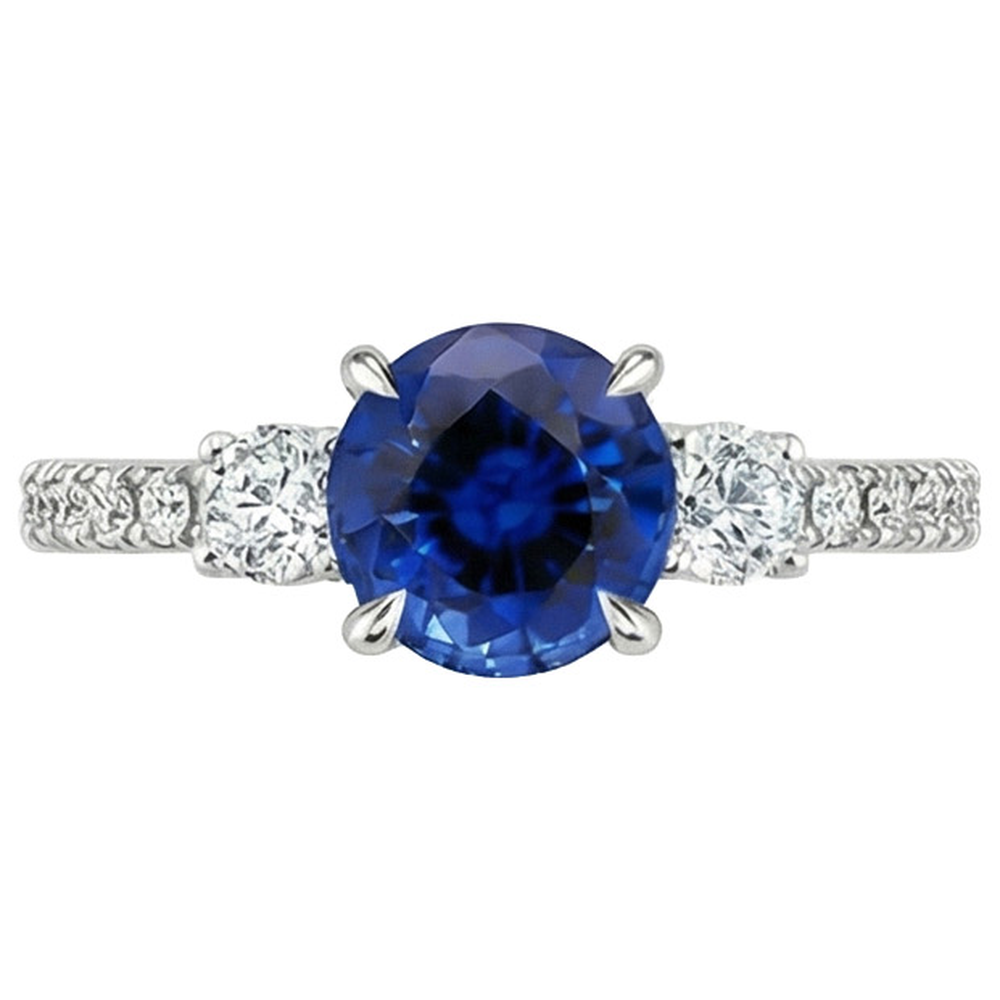 vero round diamante 3carati anello dettaglio ravvicinato
