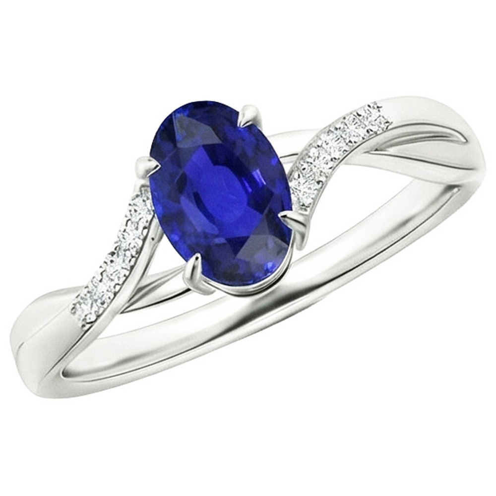 vero oval diamante 4.75carati anello dettaglio ravvicinato