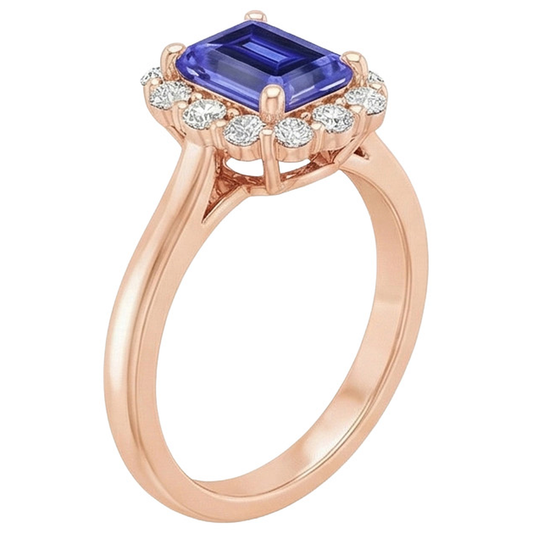 vero emerald diamante 4carati anello dettaglio ravvicinato
