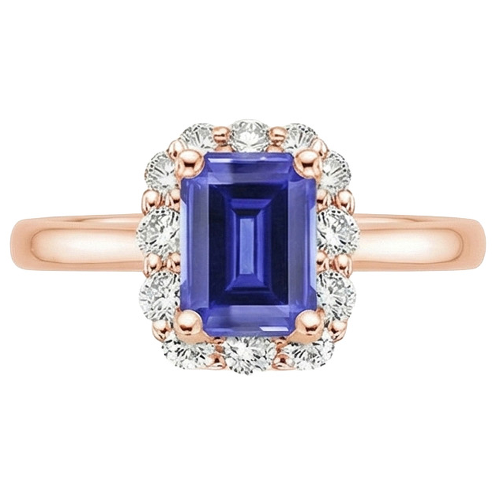 vero emerald diamante 4carati anello vista di profilo