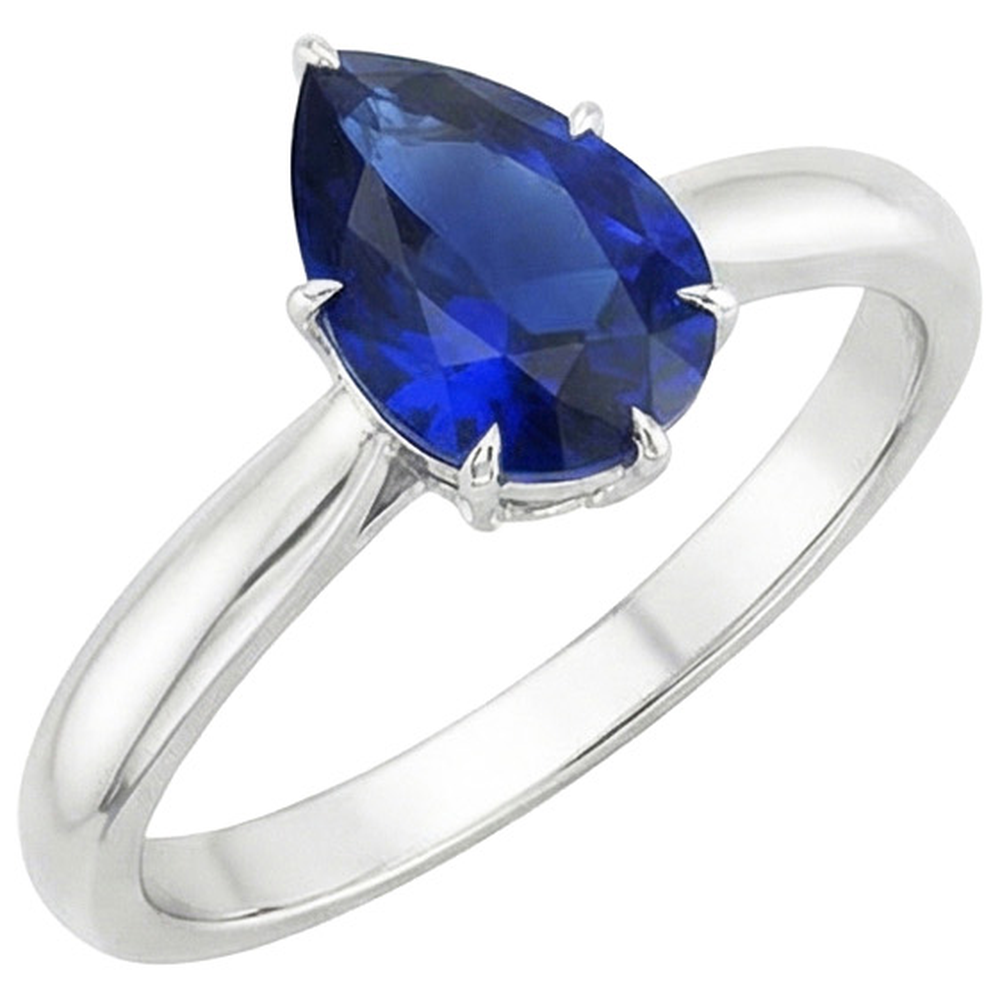 vero pear diamante 4carati anello dettaglio ravvicinato