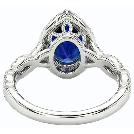 vero round diamante 4carati anello vista frontale