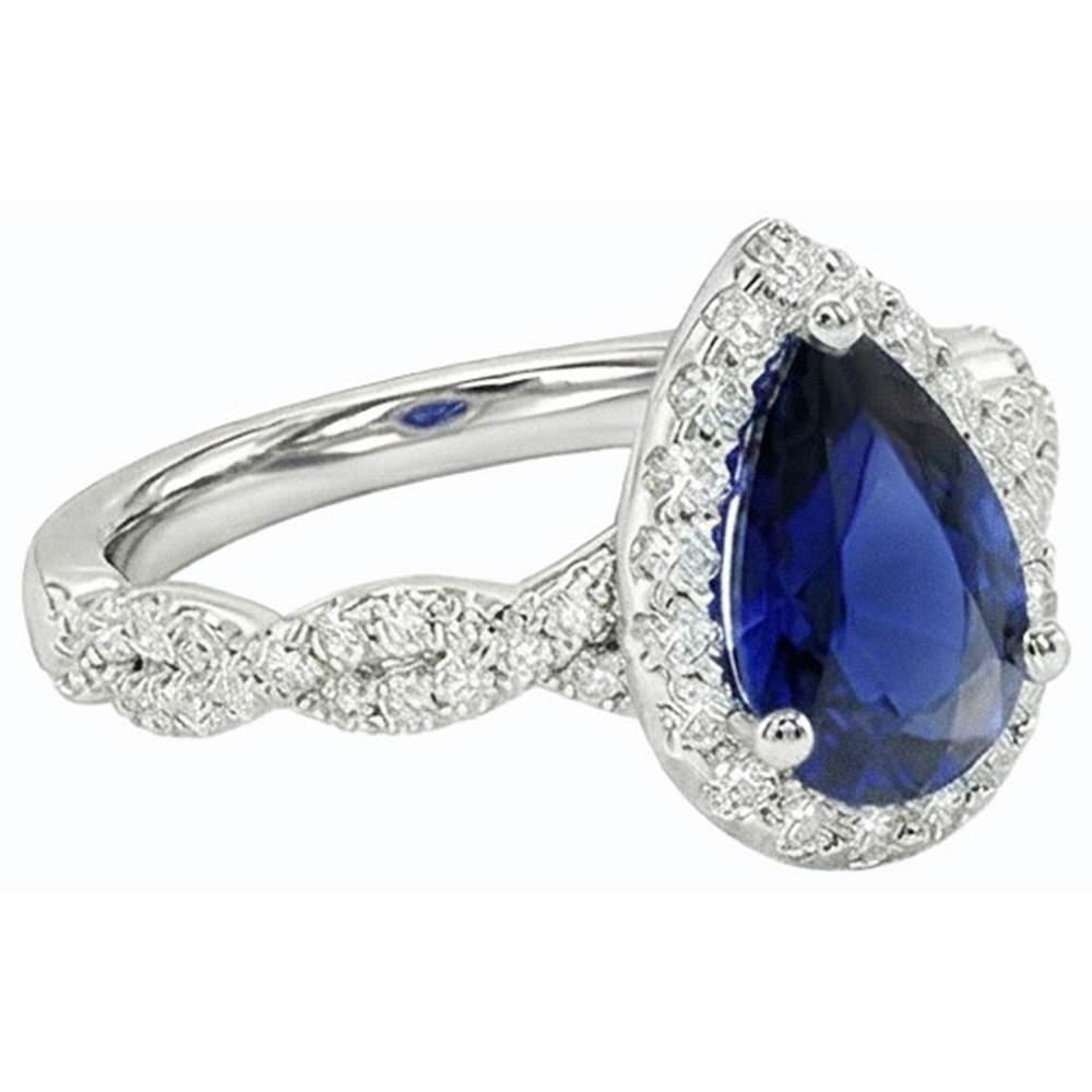 vero round diamante 4carati anello vista di profilo