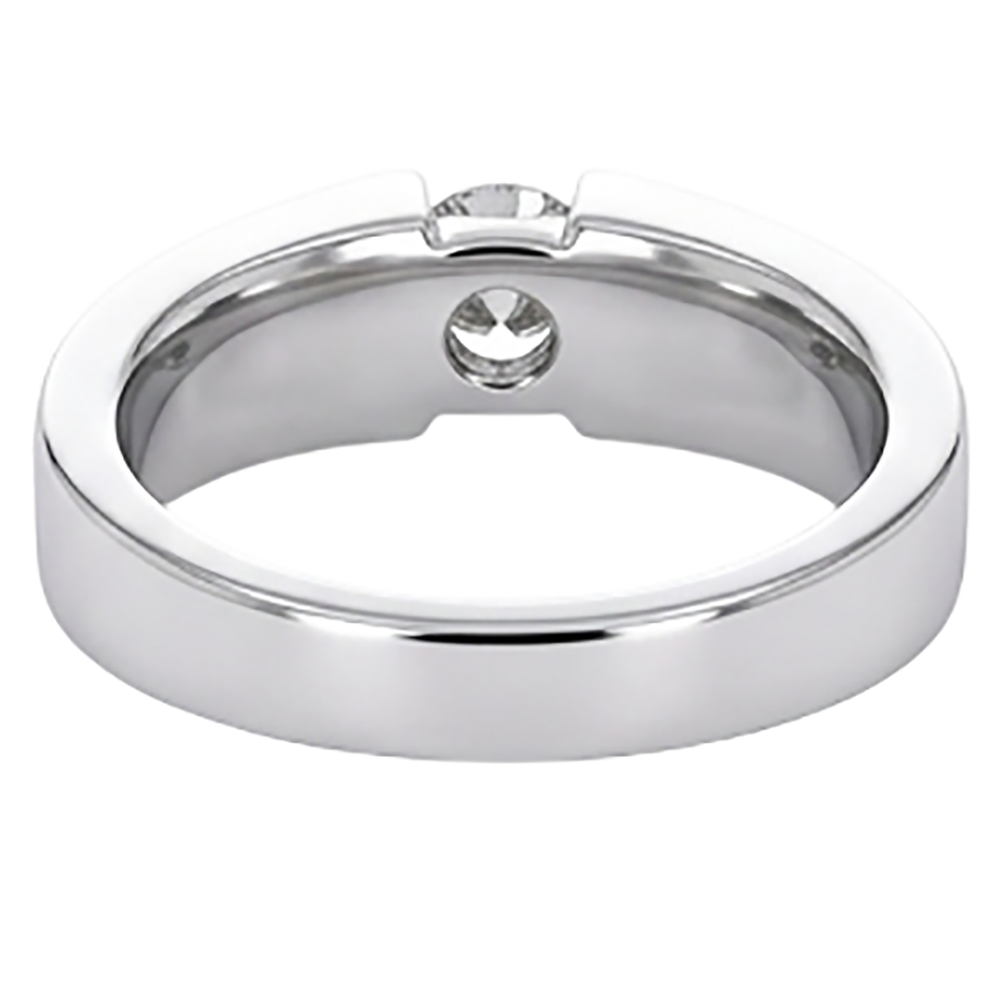 Anello da uomo con diamanti da 1 carato. set di tensione. gioielli