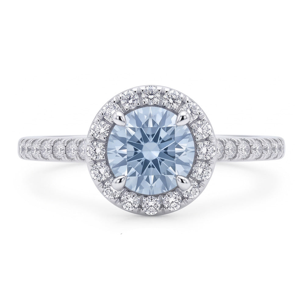 Anello di Diamanti Naturali Autentici ( non creati in laboratorio ) Blu