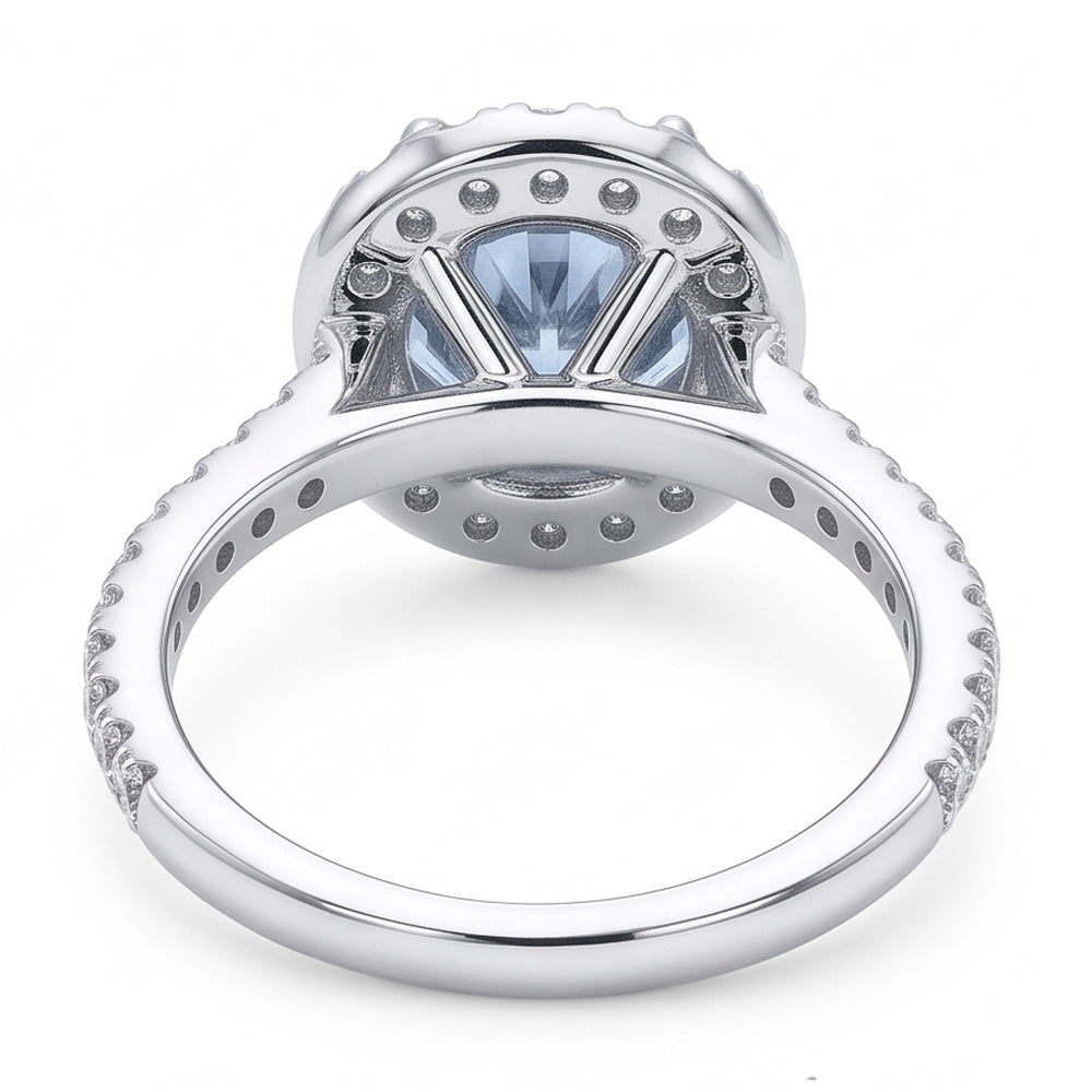 Anello di Diamanti Naturali Autentici ( non creati in laboratorio ) Blu