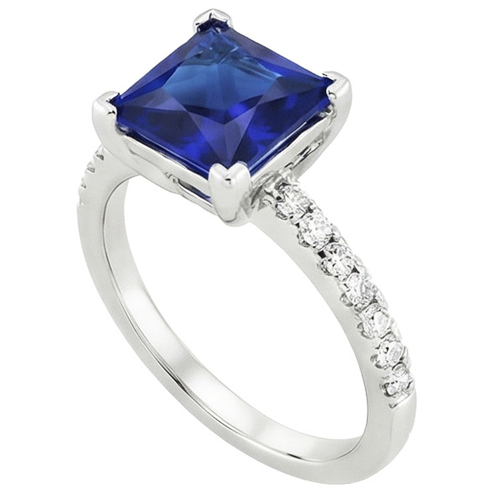 vero round diamante 5.25carati anello vista dall'alto
