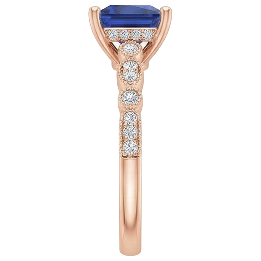 vero round diamante 5.25carati anello su bianco