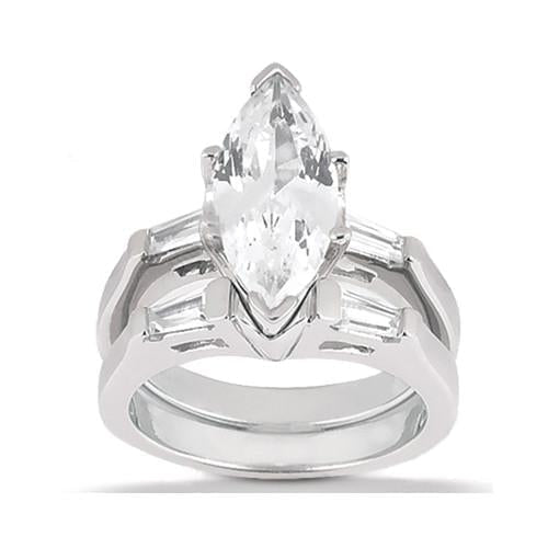 Anello di fidanzamento con diamante taglio marquise 3.50 ct. - harrychadent.it