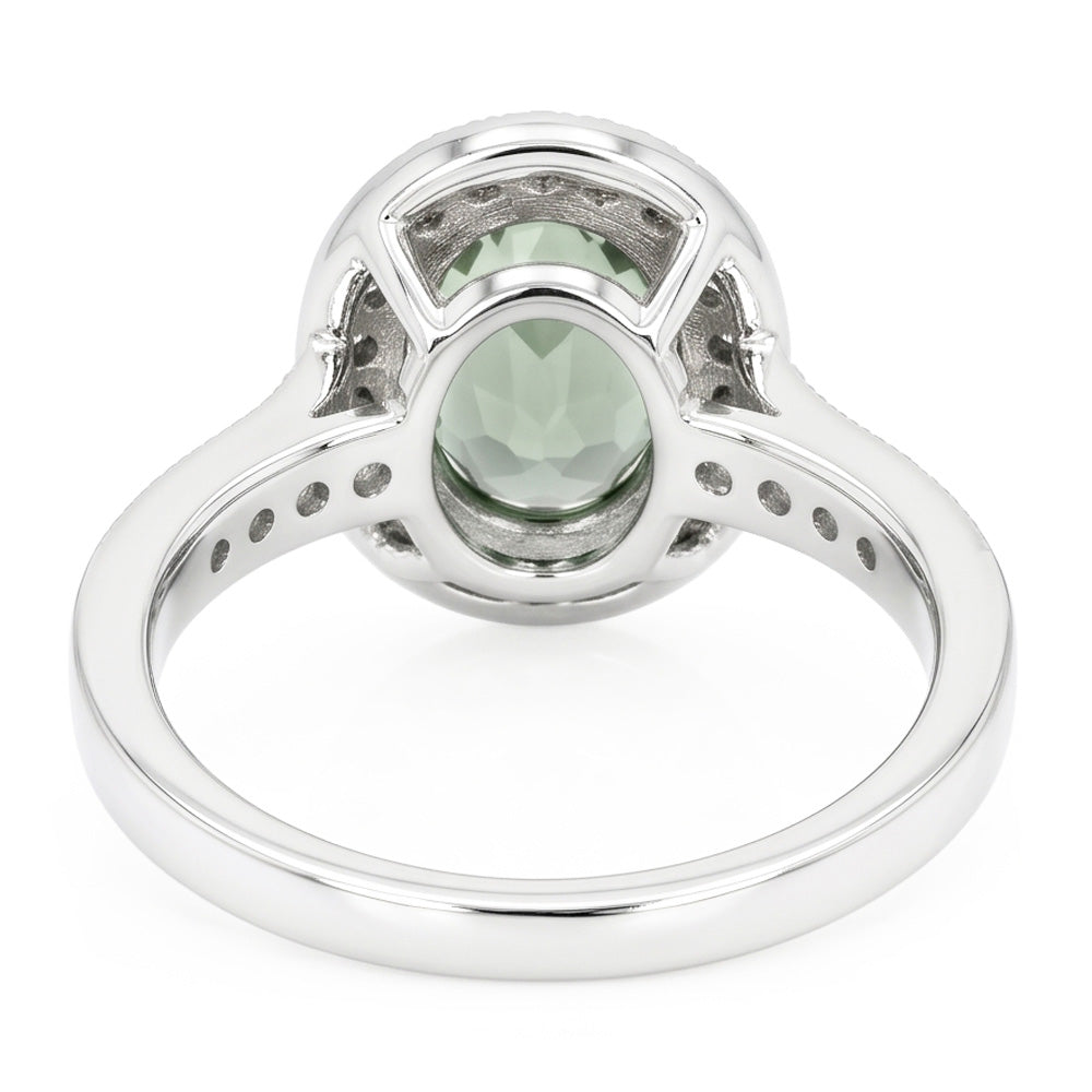 Anello di Fidanzamento con Zaffiro Verde
