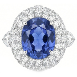 Anello di anniversario di matrimonio di 6 carati con diamanti zaffiro dello Sri Lanka