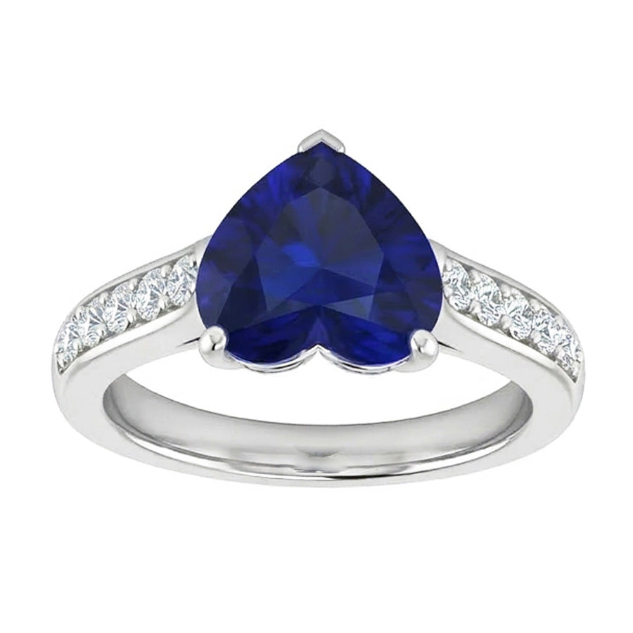 vero round diamante 4carati anello vista di profilo