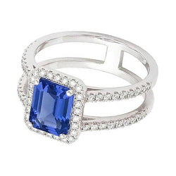 Anello Zaffiro Vero 3 Carati