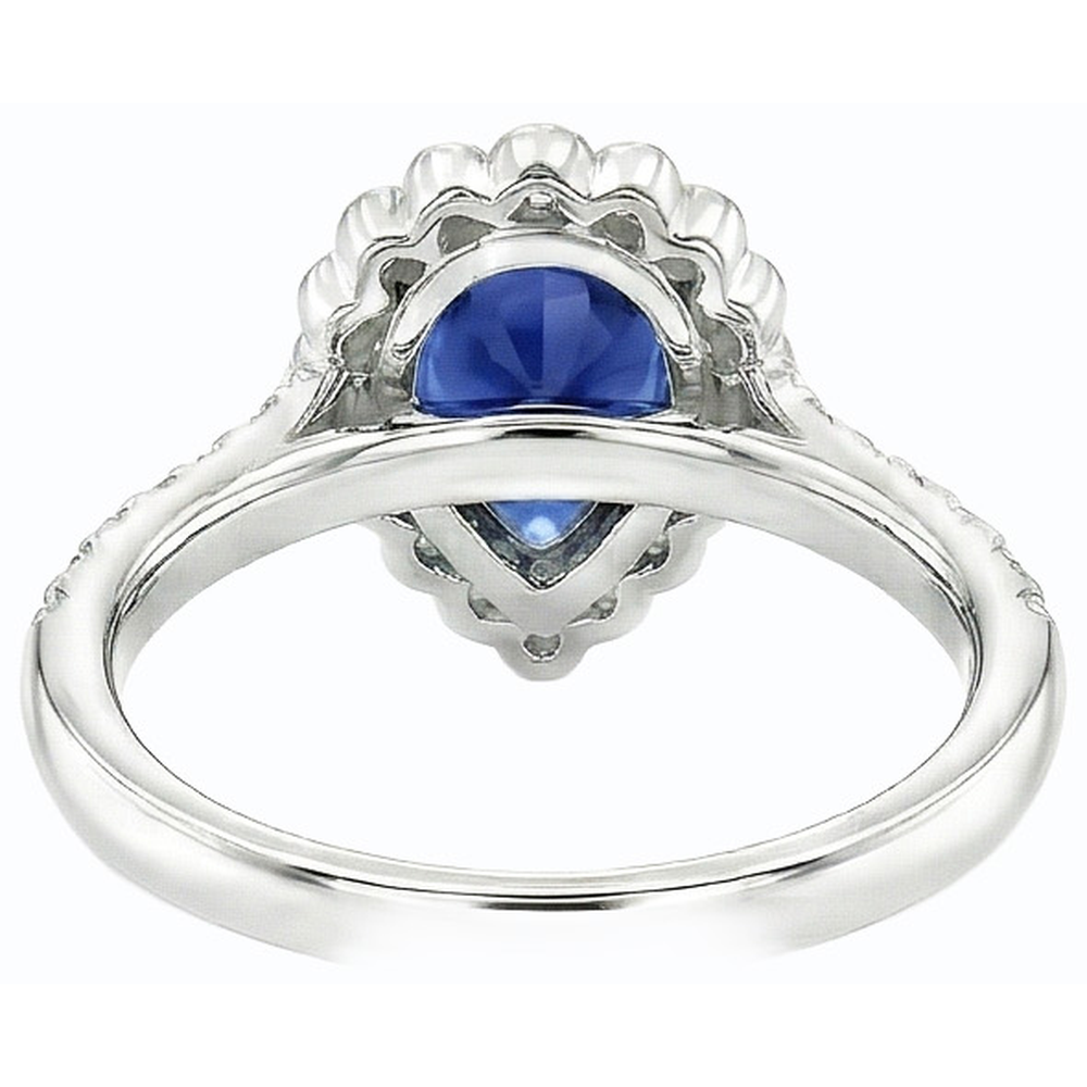 vero round diamante 3.50carati anello vista dall'alto