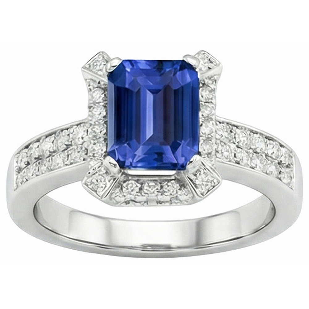 vero round diamante 3.50carati anello vista dall'alto