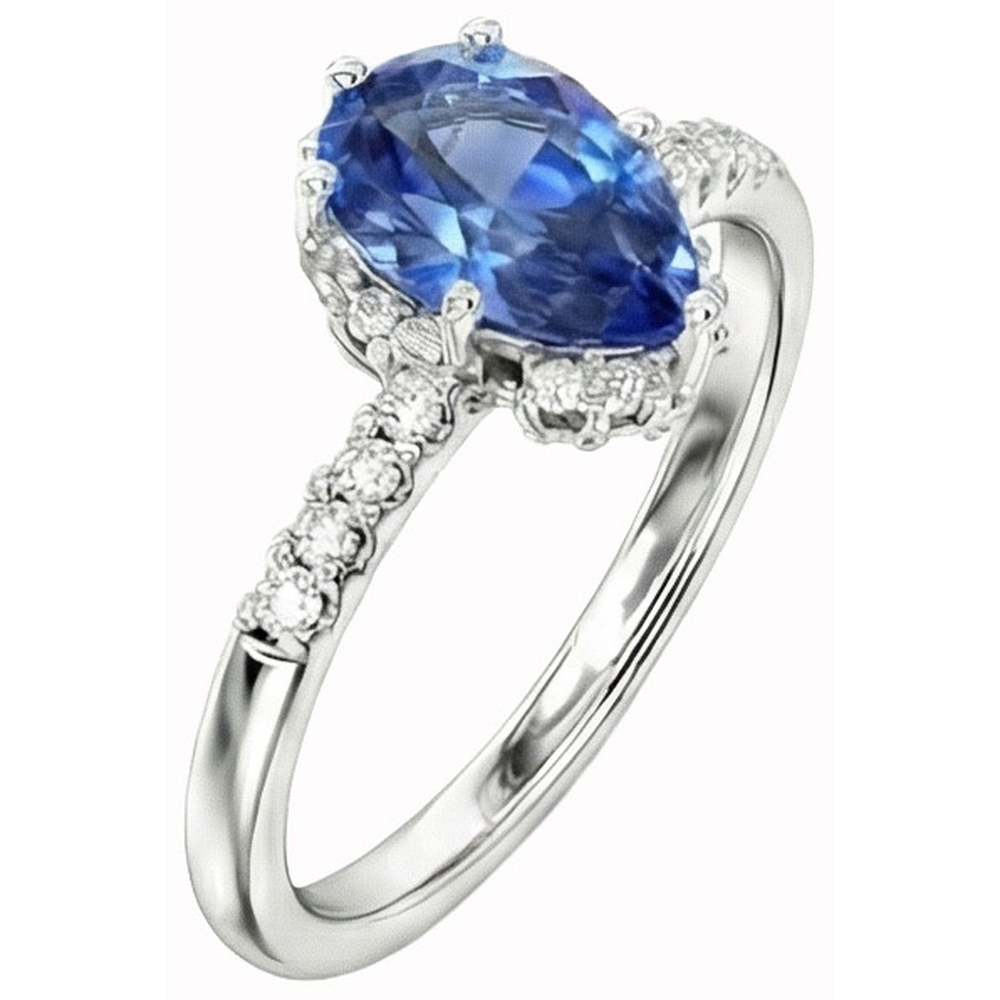 vero round diamante 4carati anello dettaglio ravvicinato