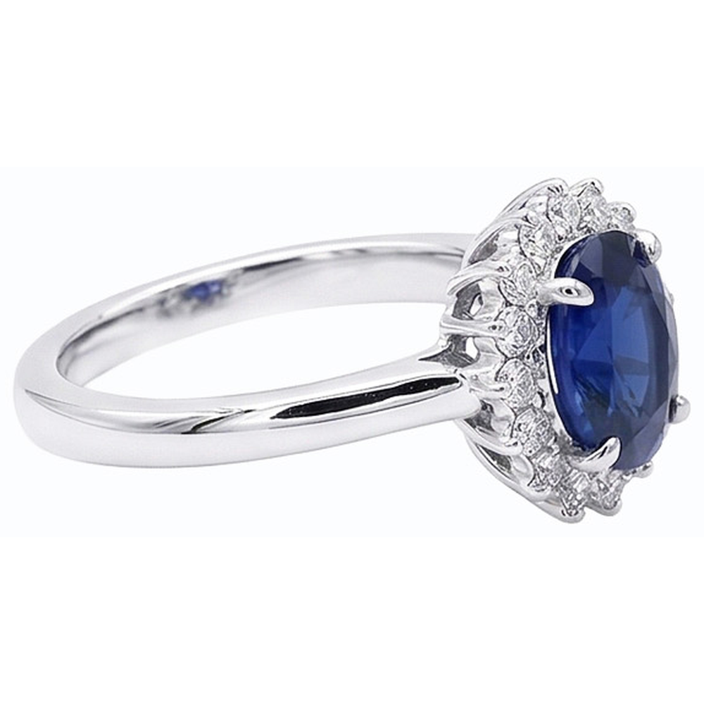 vero round diamante 2.50carati anello dettaglio ravvicinato