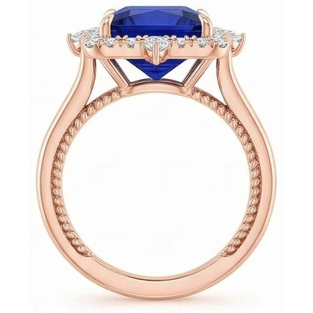 vero marquise diamante 6.25carati anello angolo laterale
