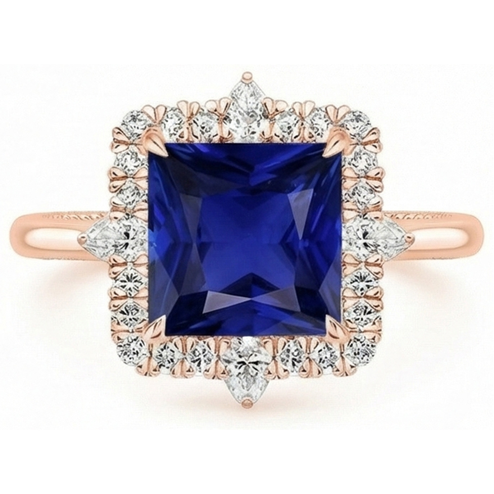 vero marquise diamante 6.25carati anello vista dall'alto