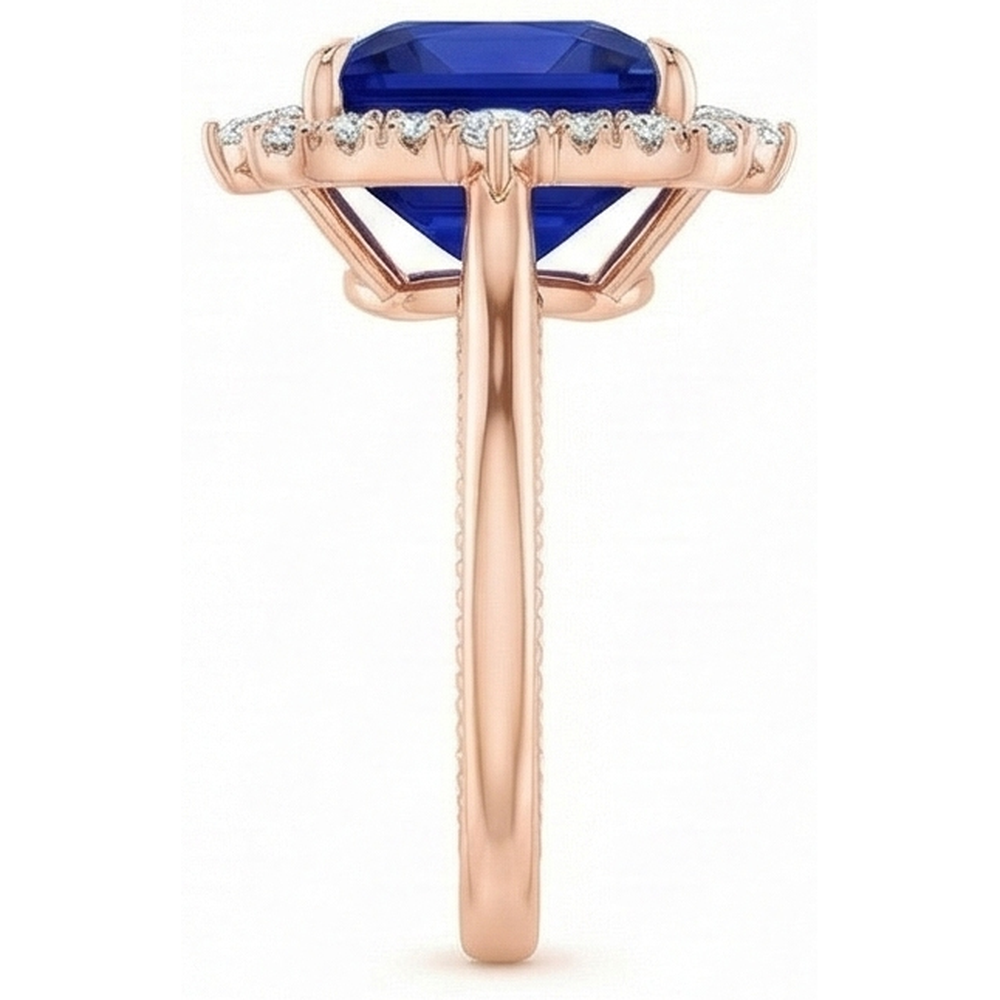 vero marquise diamante 6.25carati anello vista di profilo