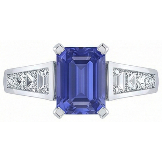 vero princess diamante 3carati anello angolo laterale