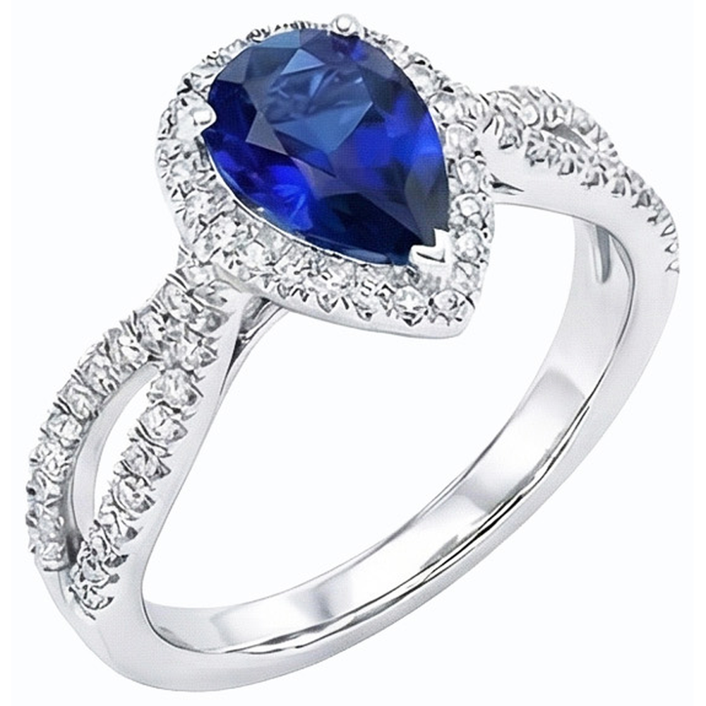 vero round diamante 4carati anello vista frontale