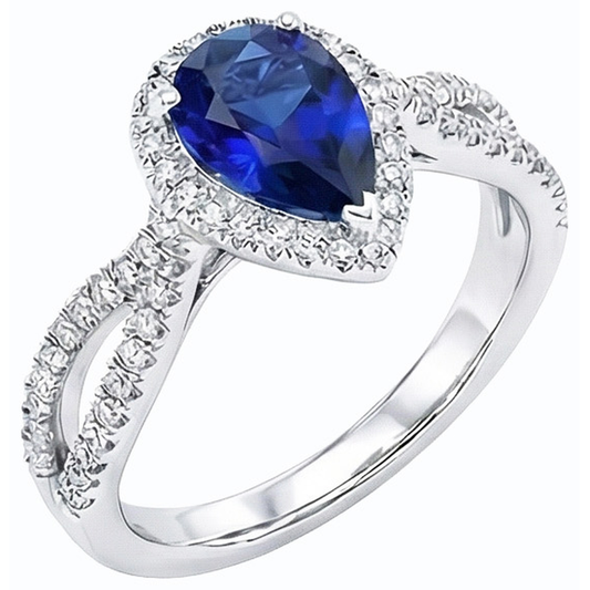vero round diamante 4carati anello vista frontale