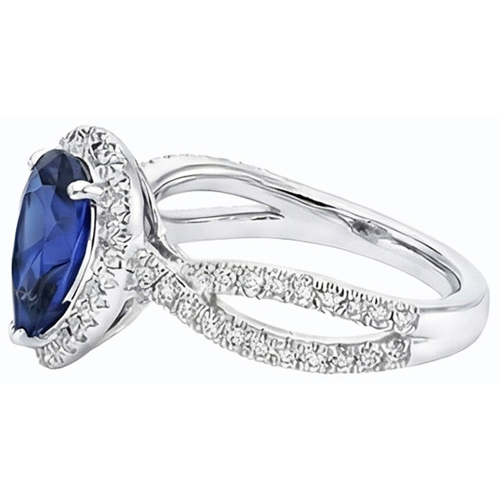 vero round diamante 4carati anello vista di profilo
