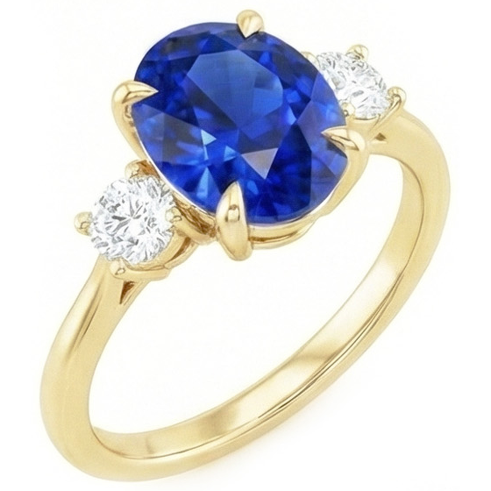 vero round diamante 3carati anello vista frontale