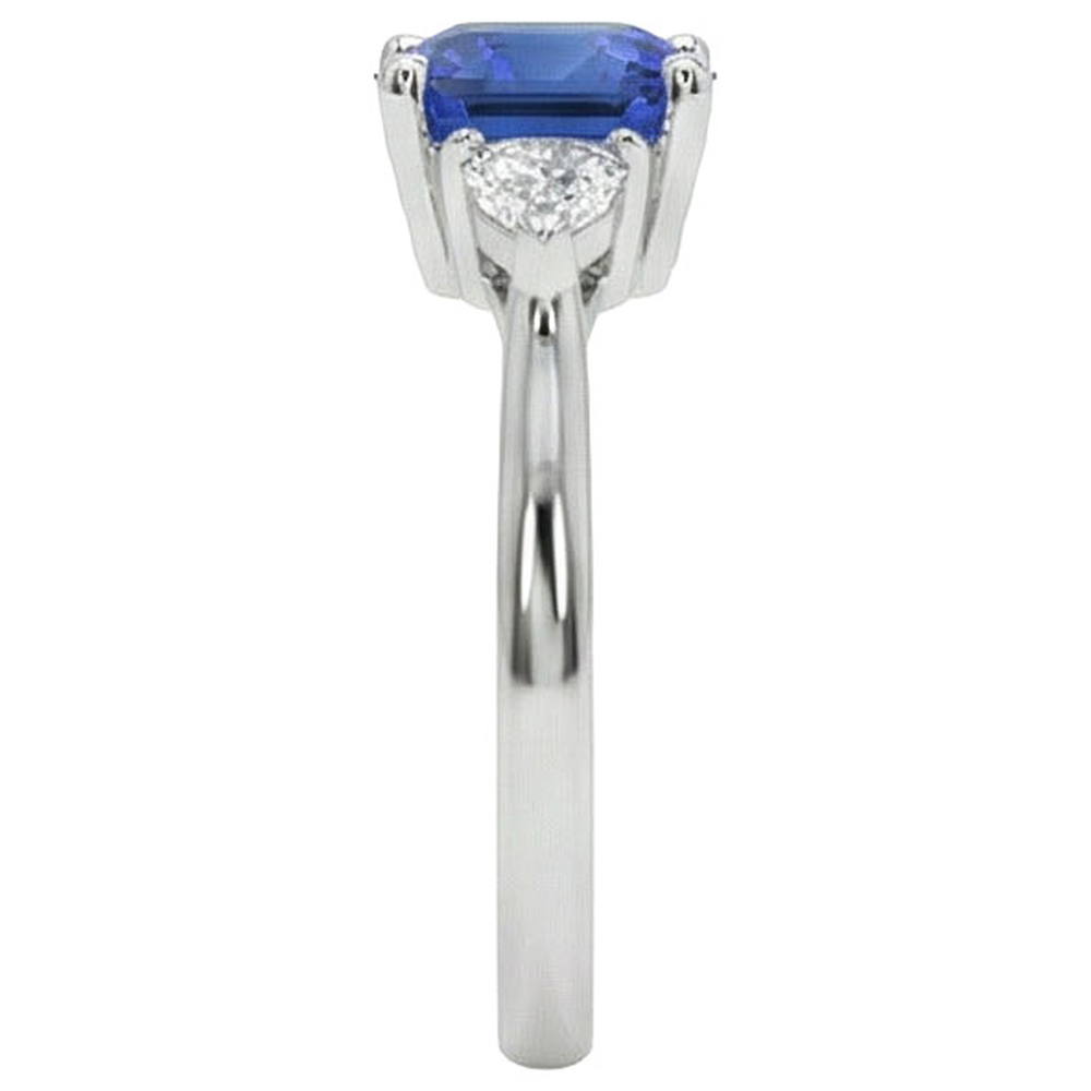 vero cushion diamante 2.75carati anello vista dall'alto