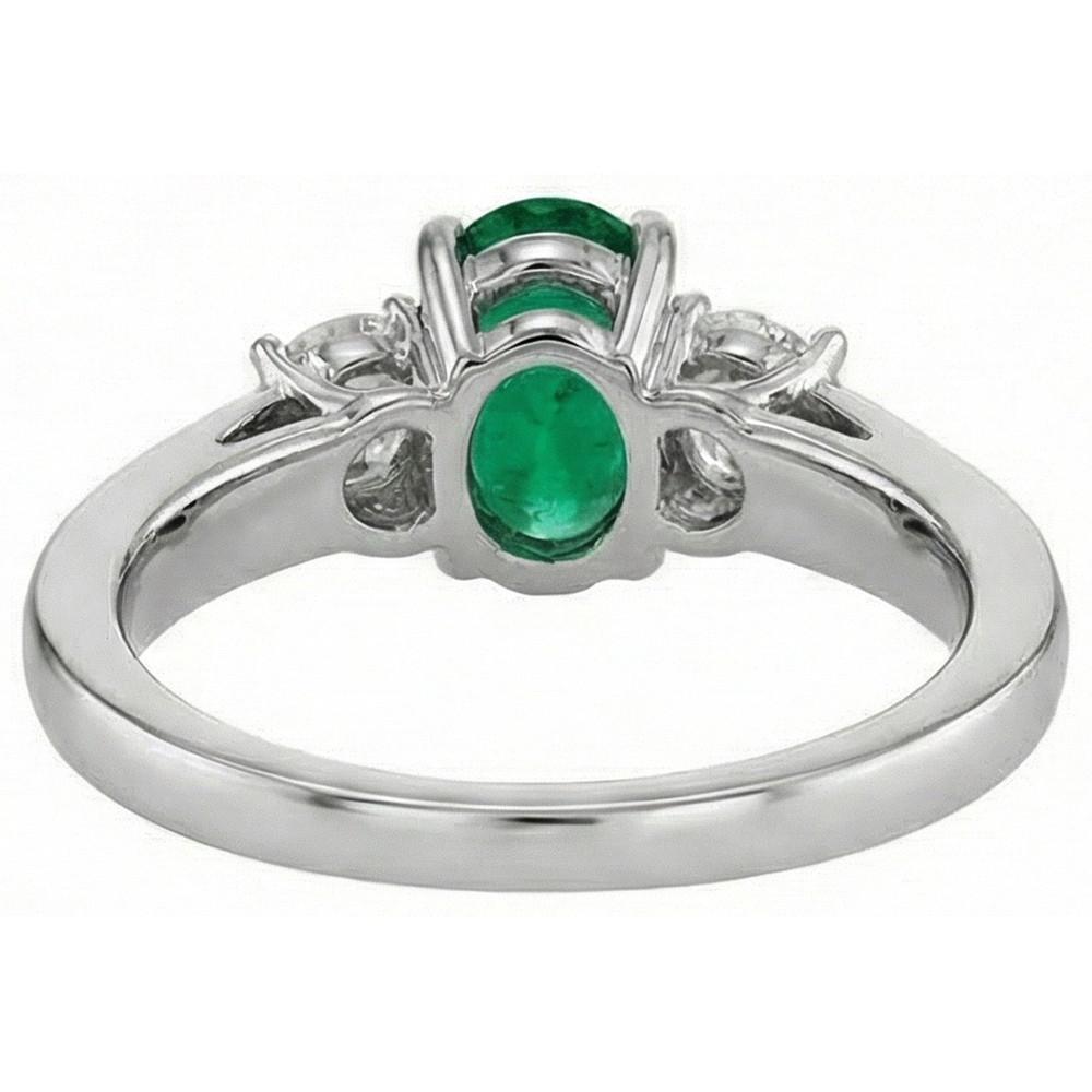 vero round diamante 2.50carati anello vista di profilo