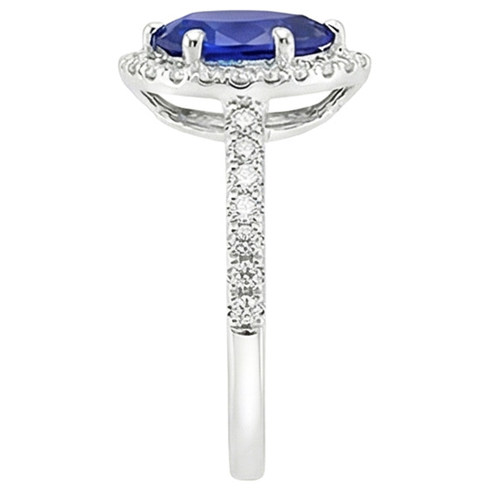 vero pear diamante 5.50carati anello su bianco