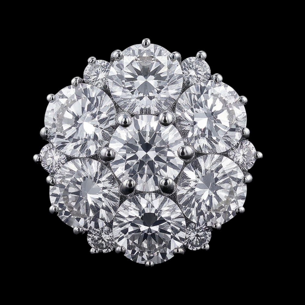 Anello di fidanzamento con diamante 3.80 carati gioielli da donna in stile antico