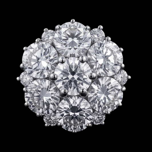 Anello di fidanzamento con diamante 3.80 carati gioielli da donna in stile antico