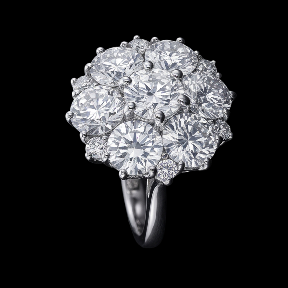 Anello di fidanzamento con diamante 3.80 carati gioielli da donna in stile antico